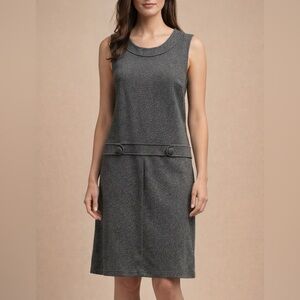 Calvin Klein gray drop waist dress. medium. 1920 style.Grey knit. Offers welcome